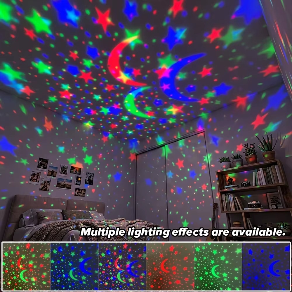 Veilleuse LED Ciel Etoile - Projecteur Etoiles et Lune USB