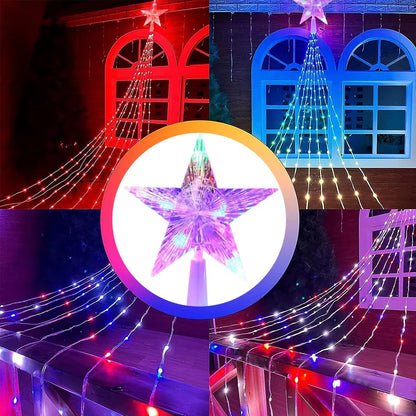 Guirlande Lumineuse Cascade Étoile Halloween - Effet Chute d'Étoiles