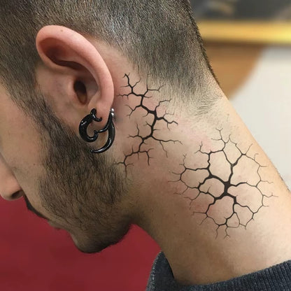 Tatouages Temporaires Halloween Effet Craquelé Veines Brisées - Lot de 2